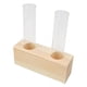 thumbnail image 1 of Florero de hidropónica Zulema soporte de madera 2 tubos, 1 of 7