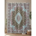 thumbnail image 4 of Shower Curtain Boho Flower Bathroom Curtains with Hooks, Waterproof Fabric Pink Teal Bohemia Geometric Tribal Bath Shower Curtains Set for Bathroom Bathtubs Decor 36x72 Inch, 4 of 8