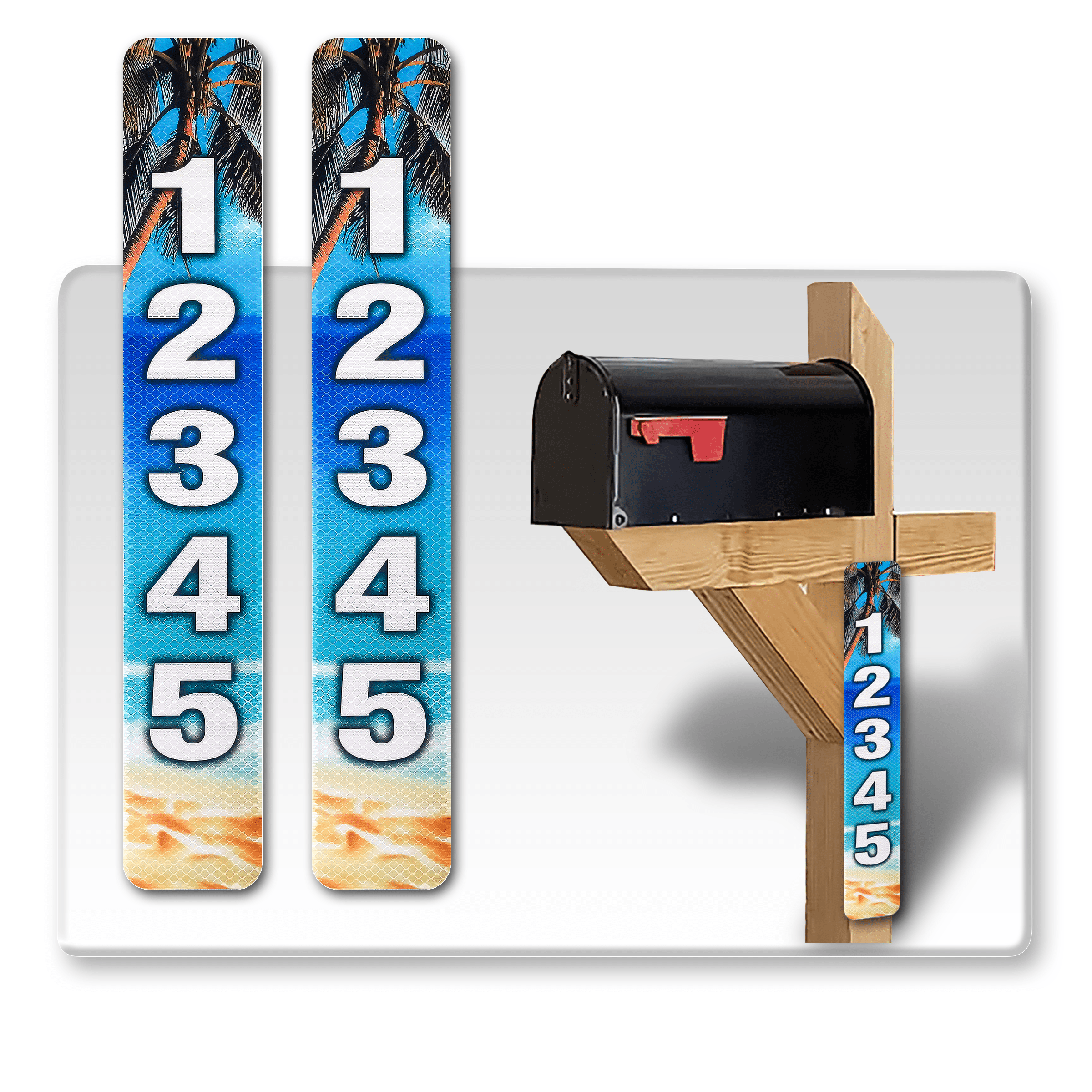 2 Pack Address Numbers for House Stickers, Customized Vertical 911