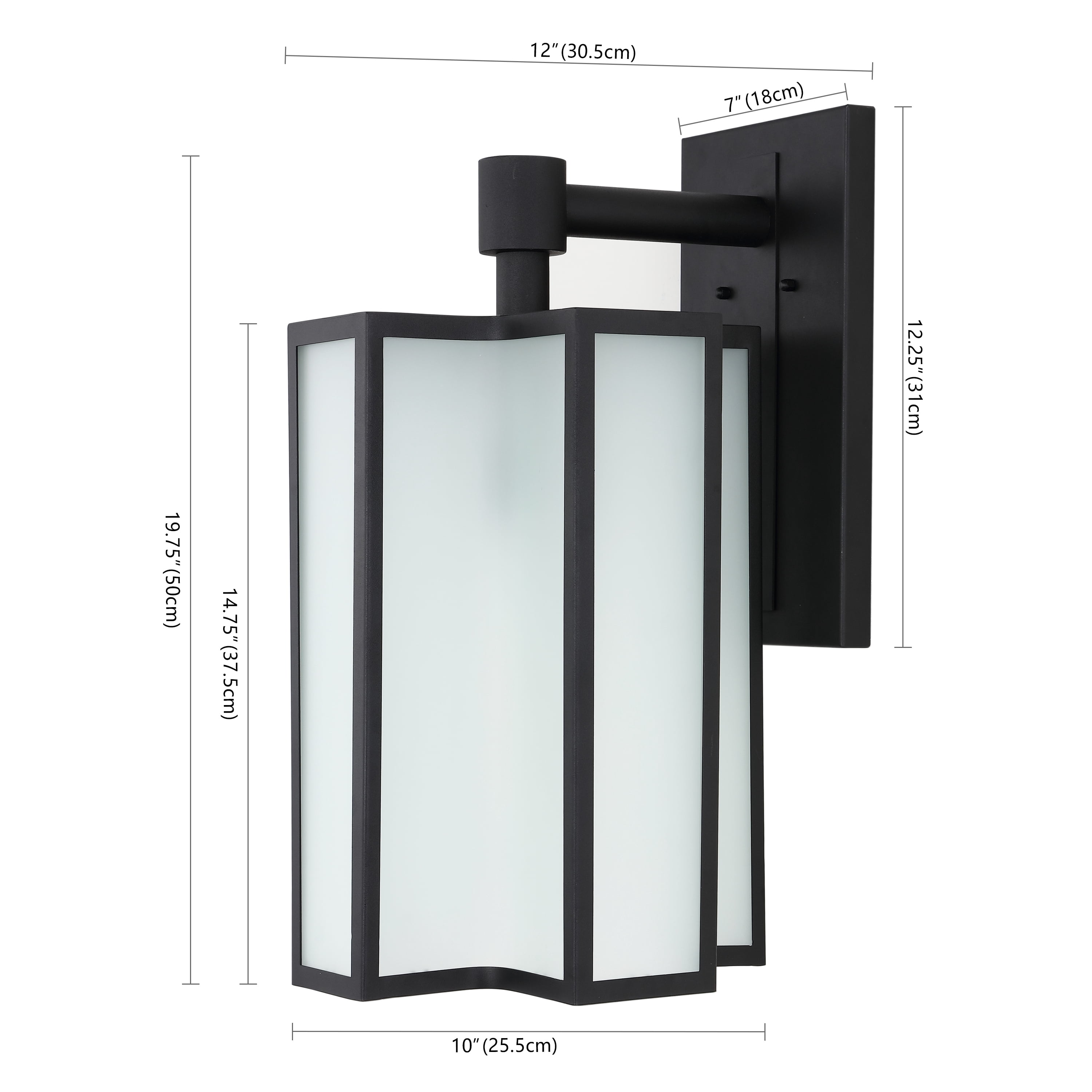 SAFAVIEH Hyla T10-L Black Metal Wall Sconce with Shade
