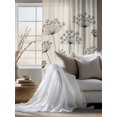 thumbnail image 4 of Sheer Curtains 63 Inch Length, Farmhouse Dandelion Semi Sheer Curtains Light Filtering Window Treatment, Spring Modern Minimalist Country Flower Privacy Voile Drapes for Living Room 52x63 Inch, 4 of 7