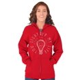 thumbnail image 5 of Light Up My Life Lightbulb Valentine Zip Hoodie Sweatshirt Women Brisco Brands M, 5 of 6