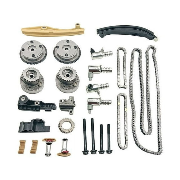 Timing Chain Kit with VVT Sprockets and VVT Solenoids - Compatible with 2014 - 2016 Ford F-150 3.5L V6 (Up To 6/22/2016) 2015