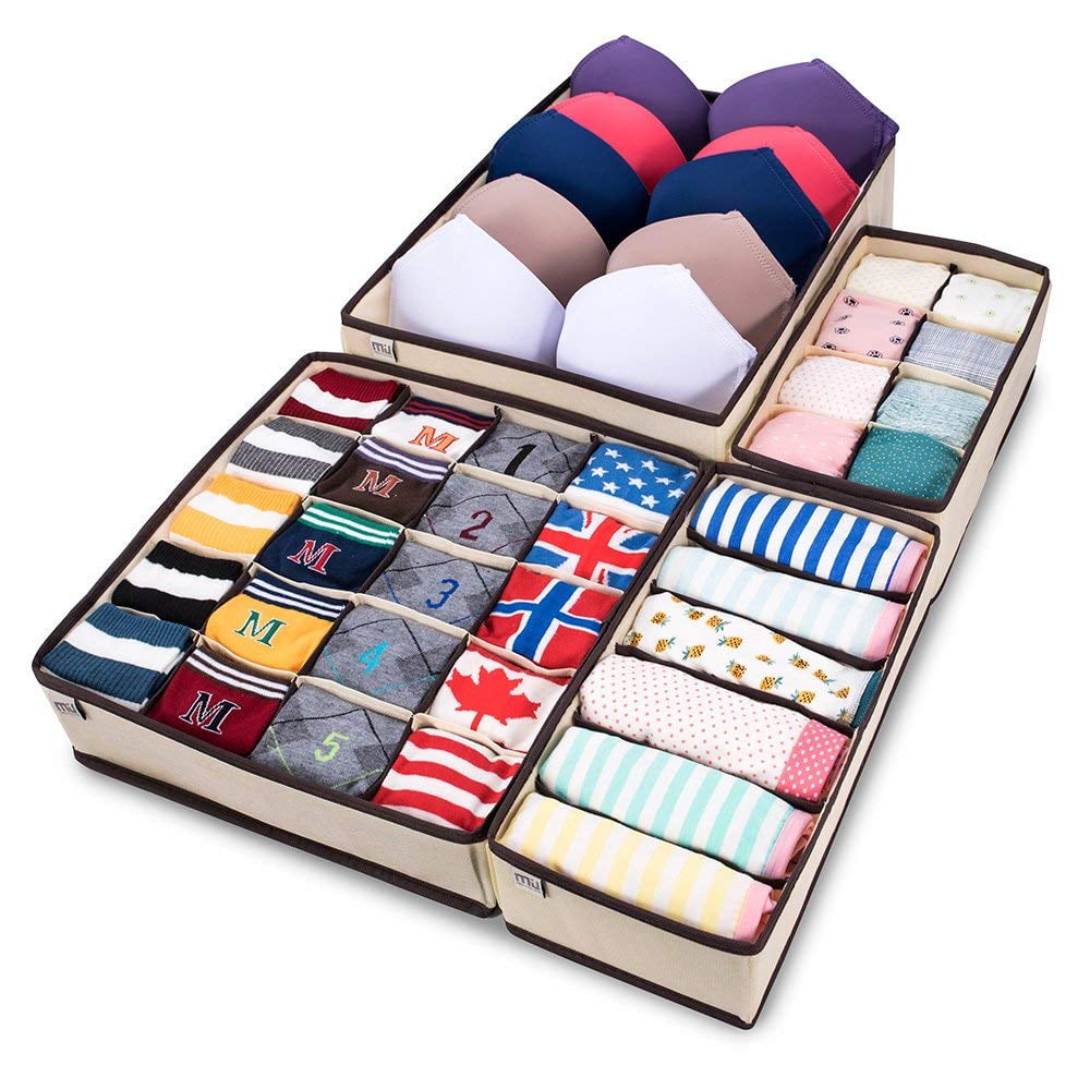 Foldable Closet Underwear Organizer Drawer Divider Storage Boxes Under