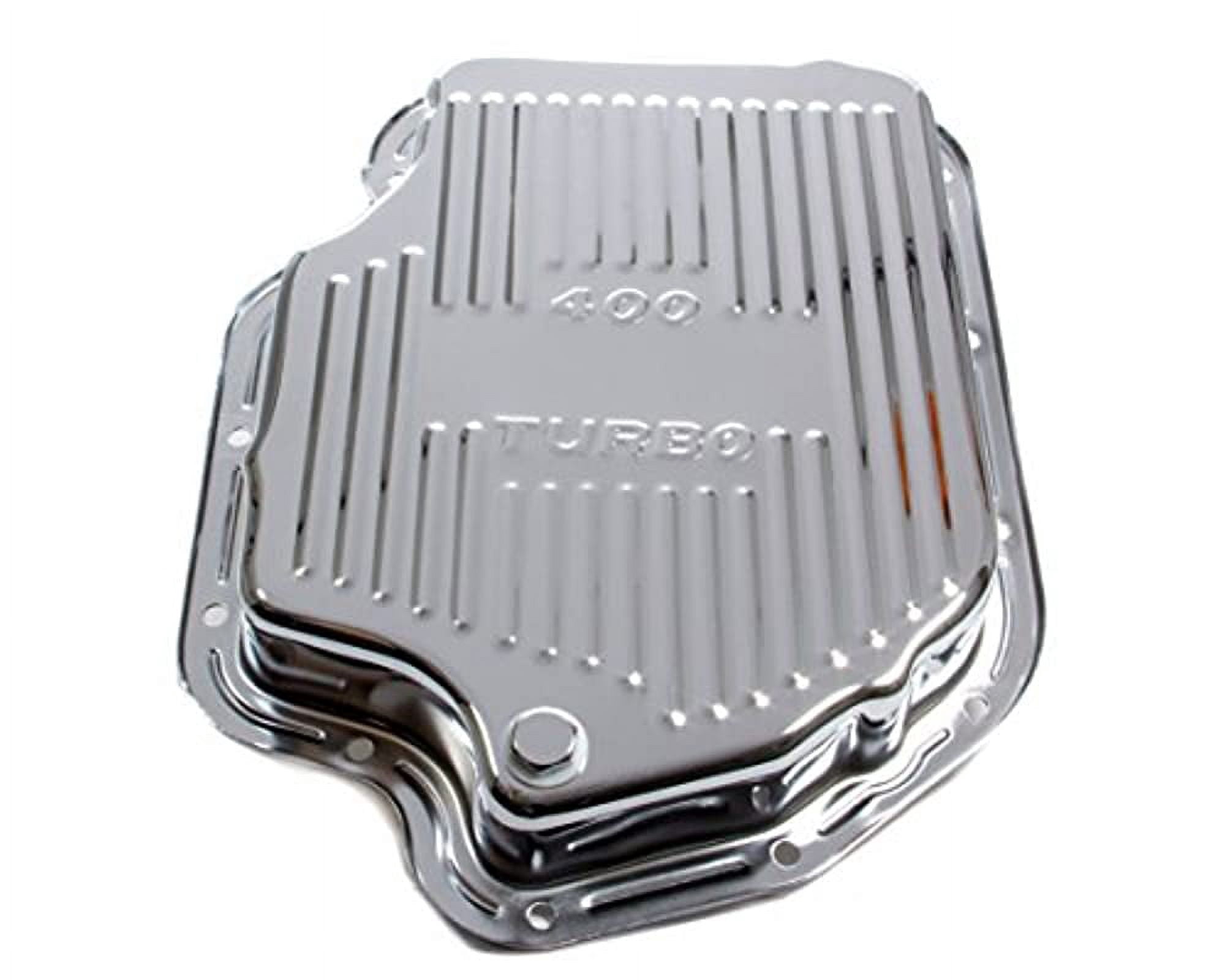 Racing Power GM TH400 Transmission Pan Chrome Steel Finned