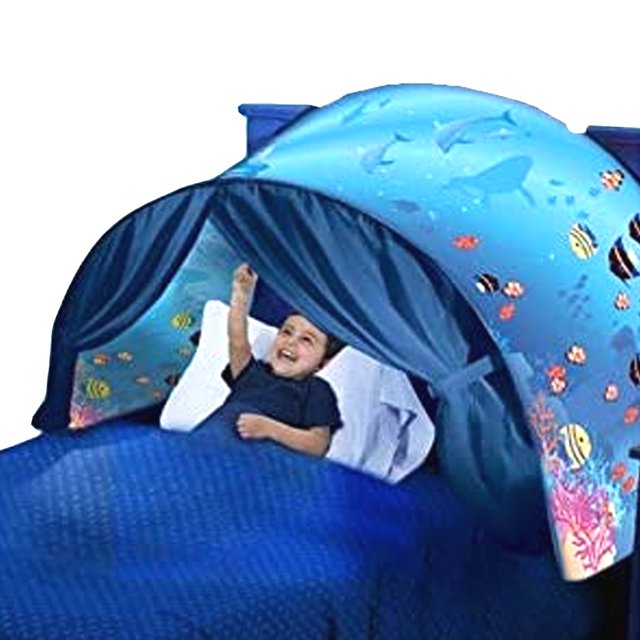 Como se ve en TV DreamTents en venta Easy Pop Up Indoor Fun Bed Folding Tent - Undersea World- Twin (NO Light) DreamTents DTPKG10718-NKS