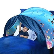 DreamTents -Children Pop up Indoor Beds Folding Tent Polyester- Undersea World (No Light) Blue Twin