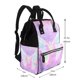 thumbnail image 2 of Disketp Purple Sparkling Butterfly Mochila de Pañales de Gran Capacidad con Múltiples Bolsillos, Mochila de Viaje Multifuncional para Bebé, Unisex, Moderna y Resistente, 2 of 6