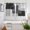 Black, variant on Yellow Abstract Kitchen Curtains Window Panels, Grey Geometric Oil Painting Vintage Gradient Insulated Window Treatment Curtain, Grommet Curtains for Bedroom/Living Room/Bathroom, 2 Piece 42"Wx84"L