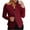 Wine, variant on Plus Size Blazer Women's Zipper Blazer Long Sleeve Open Front Cardigan Jackets Business Solid Color Elegant Cropped Coats M