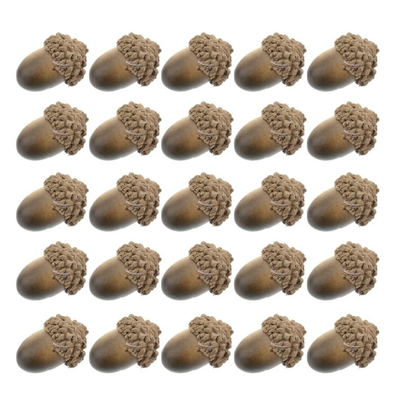 MOKKHNB Artificial Acorns Foam Khaki Home Kitchen Decor Table Display 50Pcs 1.2x0.7x0.7in