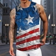 thumbnail image 2 of HCNTES Mens Graphic Tank Tops Sleeveless Muscle Shirts Beach Hawaiian Patriotic Tank Tops(Watermelon Red,XXXL), 2 of 6