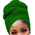 thumbnail image 2 of Sonducket Hijab interior con nudo de turbante largo, gorro multiusos a prueba de polvo, gorros, gorro, accesorios para mujer, verde brillante Type2 NO2 Sonducket AP011232-26, 2 of 6