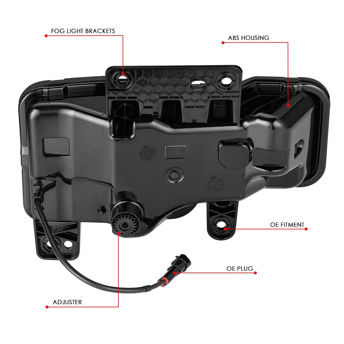 DNA Motoring For 2016-2018 GMC Sierra 1500 Smoked Full LED Fog Light Lamps w/Wiring Harness Switch