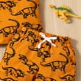 thumbnail image 5 of GYRATEDREAM Toddler Baby Boy Summer Outfits Dinosaur Print Sleeveless Tank Tops Stretch Casual Shorts Set Cute Newborn Clothes, 12-18M, 5 of 7