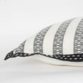 thumbnail image 6 of Black Ivory Alternate Striped Throw Pillow, 6 of 8