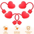 thumbnail image 3 of AURARMLET 4Ud Tapas De Silicón Para Pajillas Con Corazón Decorativas Y Reutilizables Para Uso Diario, 3 of 6