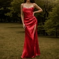 thumbnail image 3 of KaLI_store Formal Dress for Women Women's Summer One Shoulder Ruffle Bodycon Midi Dress Red,M, 3 of 5