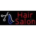 thumbnail image 1 of Red Hair Salon With Scissor LED Neon Sign 13 x 32 - inches, Black Square Cut Acrylic Backing, with Dimmer - Bright and Premium built indoor LED Neon Sign for Defence Force., 1 of 6