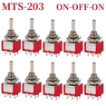thumbnail image 1 of 10PCS MTS-102 103 202 203 3Pins 6 Pins Mini Toggle Switch For Switching Lamp Light ON-OFF-ON /ON-ON Switch 6A 125VAC, 1 of 5