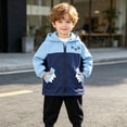 thumbnail image 7 of Cethrio Boys Hooded Jackets, Casual Long Sleeve School Lightweight Kids Windbreaker Blue Size 8, 7 of 7