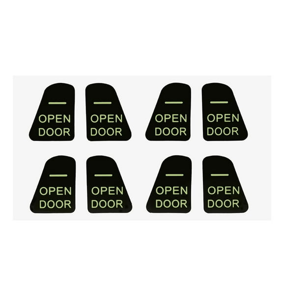 Tesla Model 3, Y, Interior Door Open Words Exit Stickers Decal Set, Reflective, Glow In The Dark