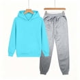 thumbnail image 6 of BXJX Boys Outfit Sets Size 8, Sports Long Sleeve Casual 2 Piece Hoodies and Joggers Sets with Pockets Light Blue, 6 of 6