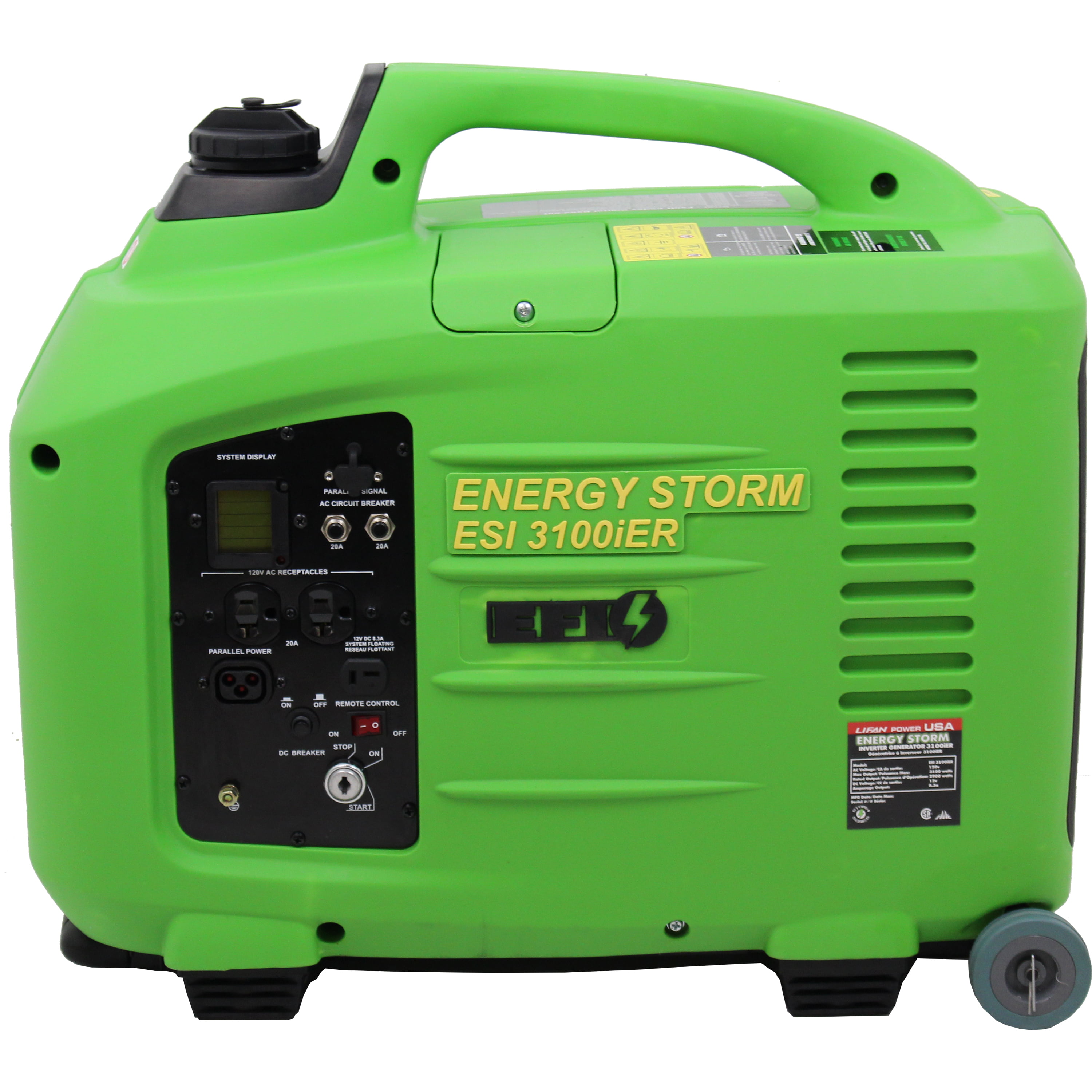 Energy Storm ESi3100iER-EFI features Remote Electric Start/Stop ...