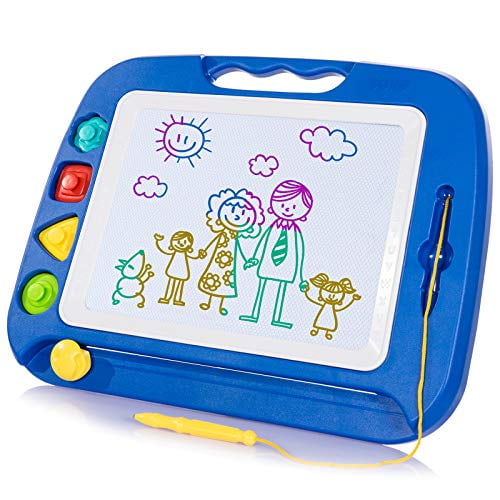 Pink Magnetic Drawing Board with Multi-Colors Drawing Screen Erasable Magnetic Drawing Sketch Board for Toddler Painting Preschool Kids Toy Travel Gaming Pad Toy for Boys Girls 3 4 5 6 