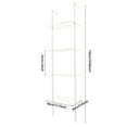 thumbnail image 2 of 4 Tiers Bookshelf Acrylic Ladder Type Shelf for Small Spaces Clear Organizer, 2 of 13