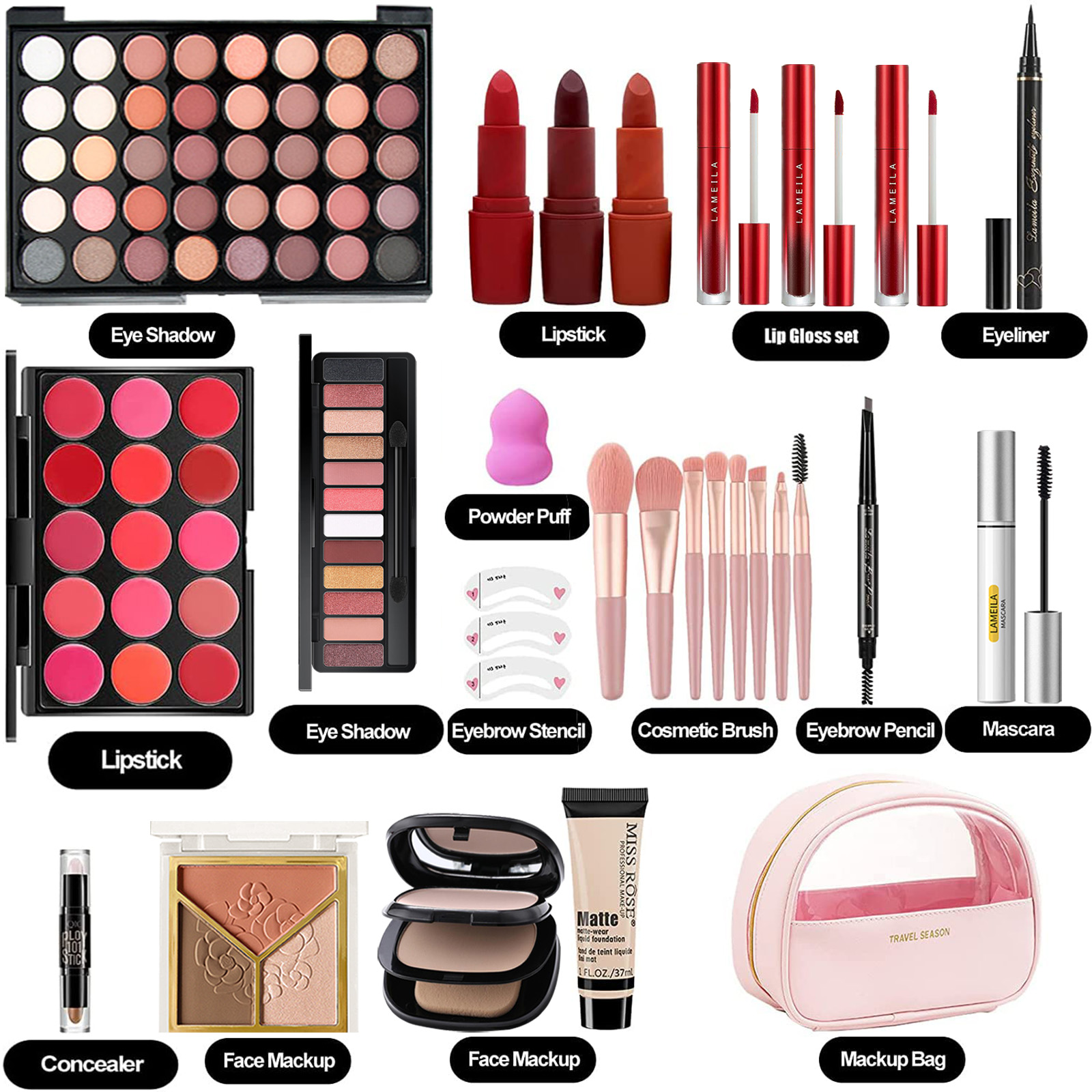 AOLIKOKO All In One Makeup Kit For Women & Girls photo 2