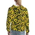 thumbnail image 7 of Kdxio Sunflowers In Vintage Print Womens Oversized Hoodies Sweatshirts Hooded Pullover Tops Sweaters Casual-Large, 7 of 7