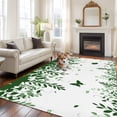 thumbnail image 2 of Green Spring Botanical Area Rugs 5'x7', Washable Small Throw Rugs for Laundry Room Playroom, Weeping Eucalyptus Butterfly Indoor Outdoor Rug Non-Slip Low Pile Carpet Runner Reversible Floor Mats, 2 of 8