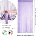 thumbnail image 2 of Topboutique Door String Curtains,Hanging Shiny Tassel Fringe String Curtain,Glitter Doorway Curtain,Door Window Decorative Divider Curtains,Wall Panel Fringe Backdrops Sheer,Purple,3.9x79 inch, 2 of 8