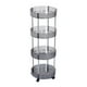 thumbnail image 2 of Estante de cuatro niveles para cocina, baño, sala de estar, estante de almacenamiento de piso, gabinete de almacenamiento transparente de múltiples capas, carrito móvil, estante de plástico, 2 of 6