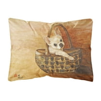 Carolines Treasures MH1063PW1216 Chihuahua Take me TOO Canvas Fabric Decorative Pillow, 12H x16W, multicolor