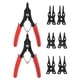 thumbnail image 1 of Alicates Circlip Alicates Multifuncionales 2 Piezas Multifuncionales 4 en 1 Alicates de Circlip de Acero Premium Alicates de Anillo a Presión Juego de Combinación de Alicates con Herramienta de Cabeza, 1 of 8