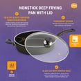 thumbnail image 2 of Mehtap Saute Pan with Lid and Two Handles, Teflon Classic Nonstick Frying Skillet Black, 2 of 7