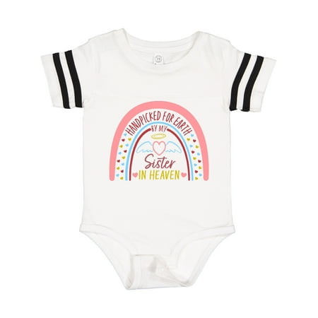

Inktastic Handpicked for Earth by My Sister in Heaven- Rainbow Gift Baby Boy or Baby Girl Bodysuit