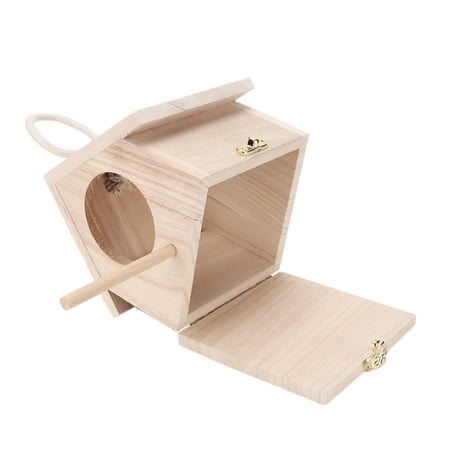 Wooden Bird House With Perch, Moisture-proof Wooden Bird House With ...