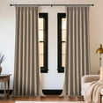 thumbnail image 2 of Thick Linen Pinch Pleated Curtains 84 Inch Long 2 Panel Set for Living Room, Double-Faced Curtain for Bedroom, Back Tab Blackout Drapes with Adjustable Hooks (40”W x84”L,Thick Linen), 2 of 9