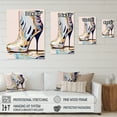 thumbnail image 4 of Designart Pink And Blue Art Deco High Heel Boots II Canvas Wall Art, 4 of 5