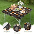 thumbnail image 4 of Halloween Patterned Pumpkins Square Fitted Tablecloth with Elastic Edge,Square Table Cover,Washable Elastic Table Cover for Home Kitchen Party Decor 34"x34", 4 of 6