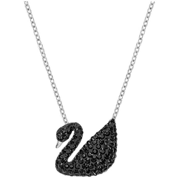 Swarovski 5347329 Women's Iconic Swan Black Rhodium Plated Pendant