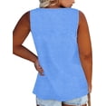 thumbnail image 2 of Langwyqu Plus Size Tank Tops for Women Summer Sleeveless Henley T-Shirts Tops, 2 of 5