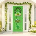 thumbnail image 2 of Happy St. Patrick's Day Decor Shamrock Door Sign Irish Hanging Wall Decoration Welcome Board Felt with Rope for Home Party, 2 of 4