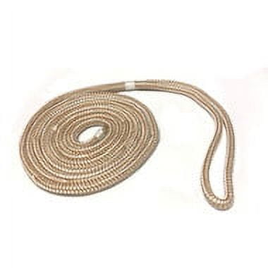 Gen3 Marine Double Braid Nylon Dock Line - Gold/White - 1/2"x20'