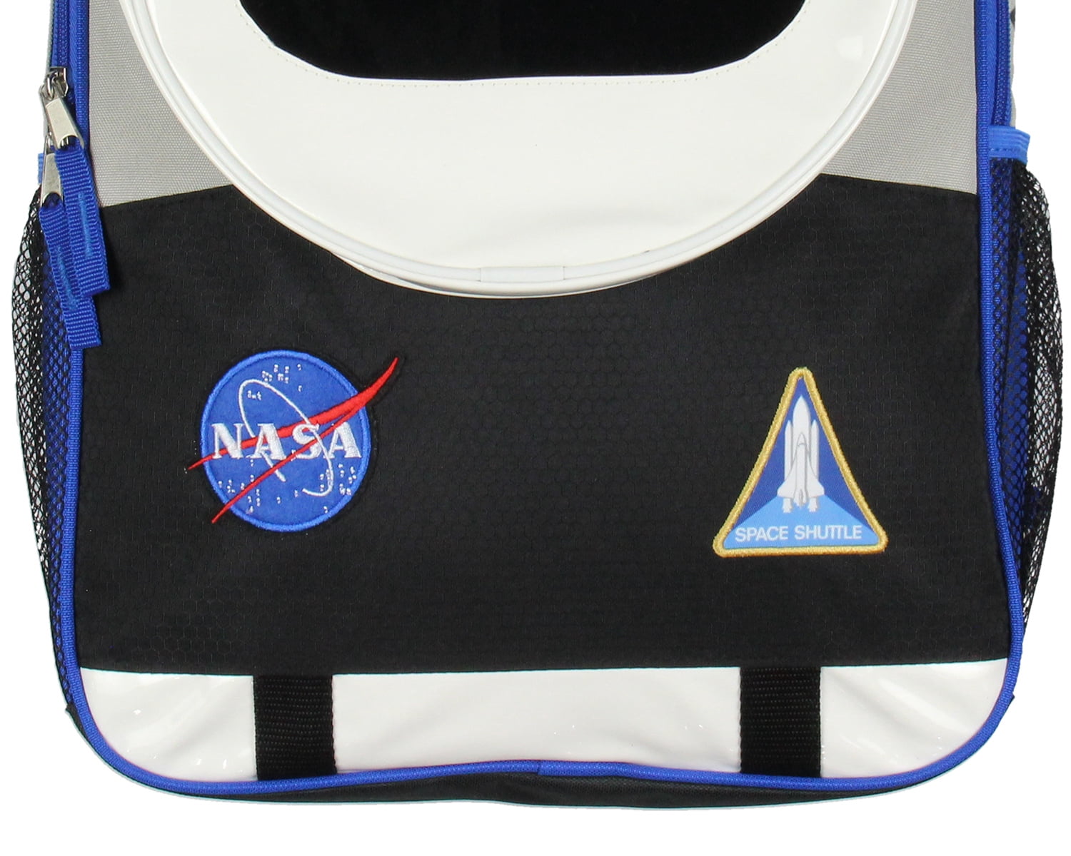 NASA Astronaut 16" Backpack Space Shuttle Meatball Patches Travel School Book Bag For Daily Use