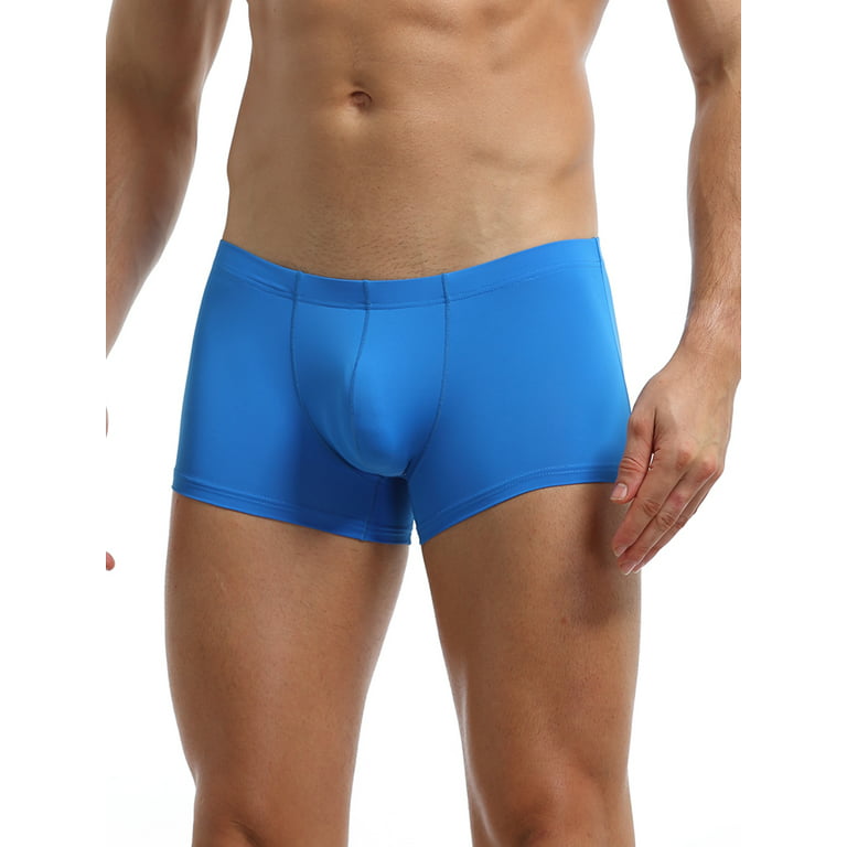 Ultra Thin New Men′ S Ice Silk Underpants Sexy Solid Color Boxer