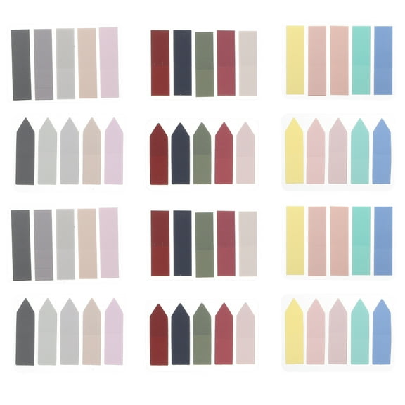 Raindrops 12 Pcs Colored Labels File Tabs Flags Office Index Support Memo